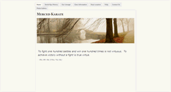 Desktop Screenshot of mercedkarate.com